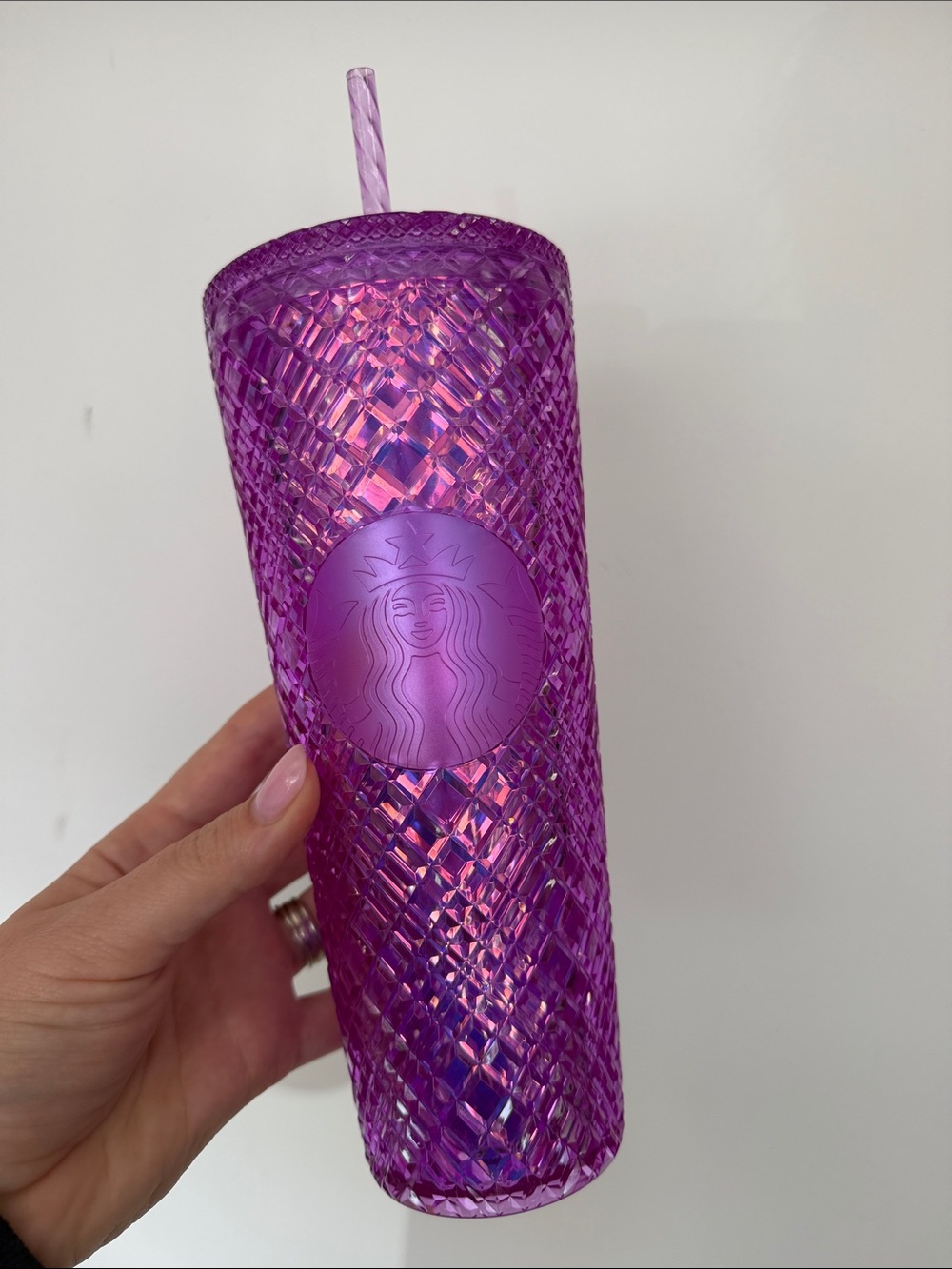 Starbucks New Year Valentines 2023 Winter Purple Pink Taffy Jeweled Cold Cup